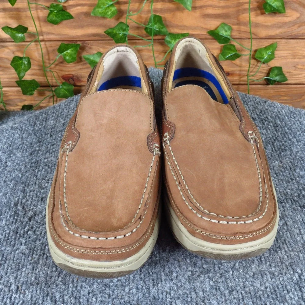 Nunn‎ Bush 84165-246 Mens Leather Boat Shoe Loafers Size 9M Casual Brown Slip-On
